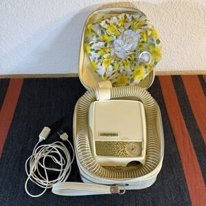 1960's Dominion Portable Bonnet Hair Dryer Flower Power Vintage Tested #1837 2